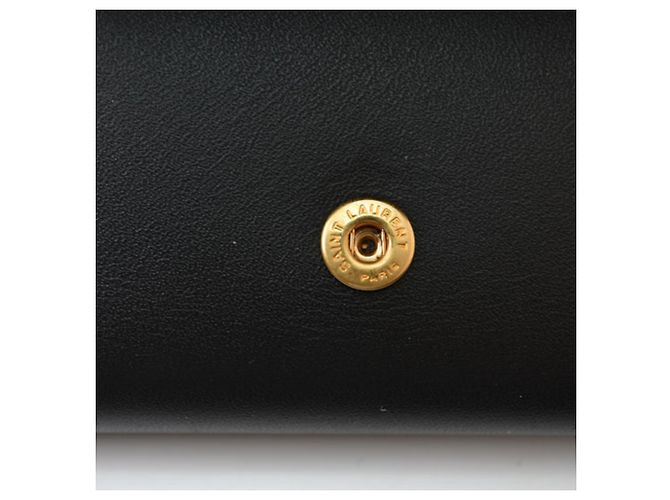 Portachiavi in pelle nera Saint Laurent Nero - vista 8