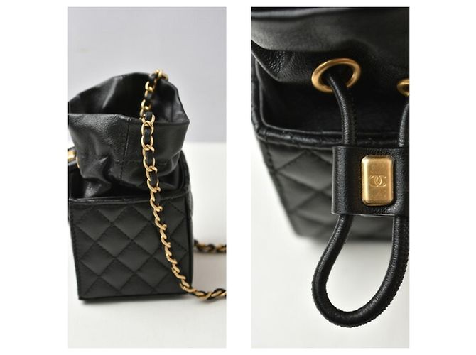 Borsa a Spalla Chanel Mini Cube Matelassé Nero - vista 4