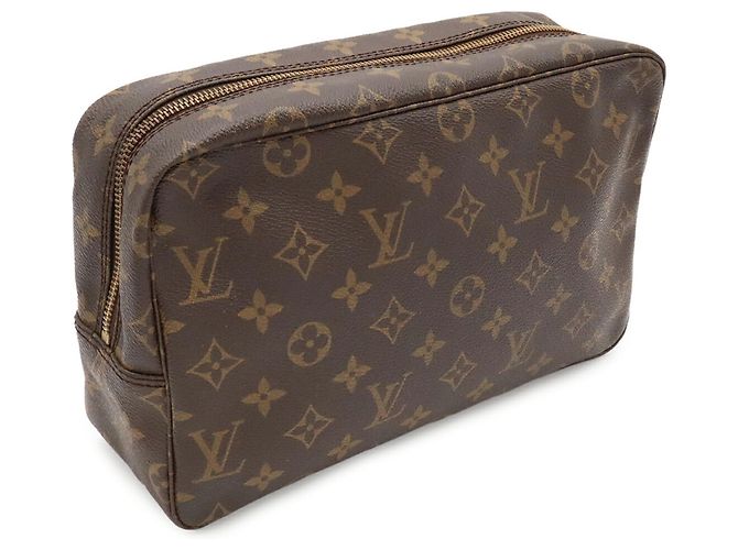 Louis Vuitton Monogram Trousse Toilette 28 Clutch Marrone - vista 3