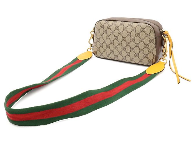 Borsa GUCCI Neo GG Supreme Rosso Beige Verde Giallo - vista 3