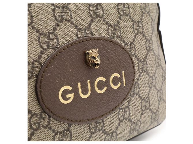 Borsa GUCCI Neo GG Supreme Rosso Beige Verde Giallo - vista 6