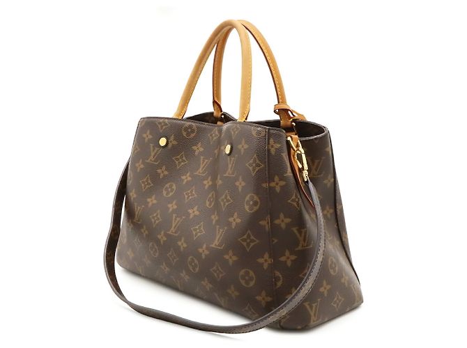 Bolso Louis Vuitton Monogram Montaigne MM Castaño - vista 3