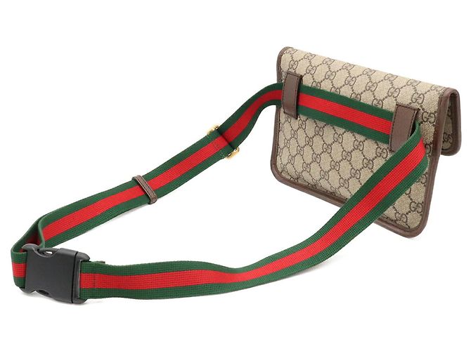 Borsa a tracolla Gucci Neo GG Supreme Cat Head Sherry Line Rosso Beige Verde - vista 3