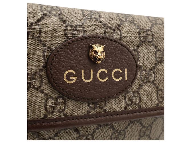 Borsa a tracolla Gucci Neo GG Supreme Cat Head Sherry Line Rosso Beige Verde - vista 6