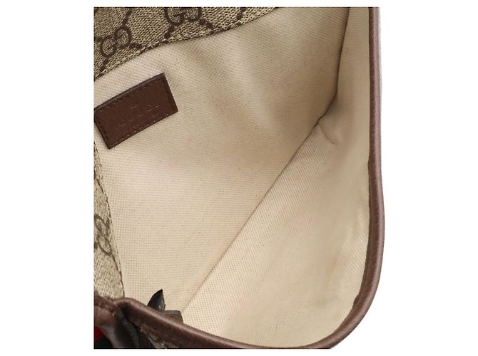 Borsa a tracolla Gucci Neo GG Supreme Cat Head Sherry Line Rosso Beige Verde - vista 8