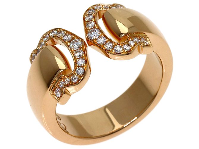 Anello Cartier 2C Boucleuse in oro rosa 18K e diamante - vista 2
