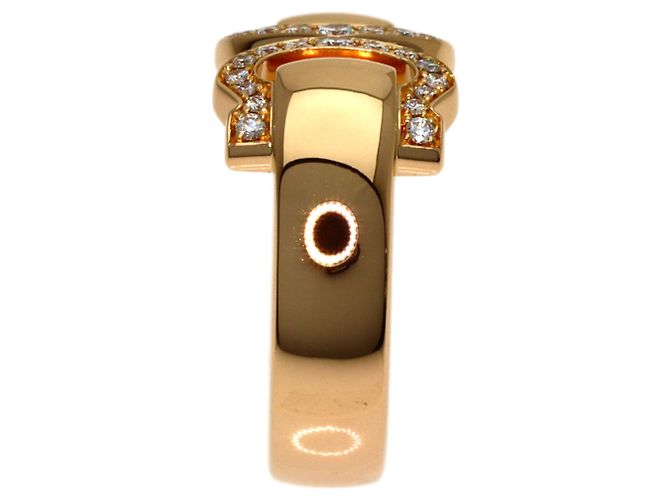 Anello Cartier 2C Boucleuse in oro rosa 18K e diamante - vista 3