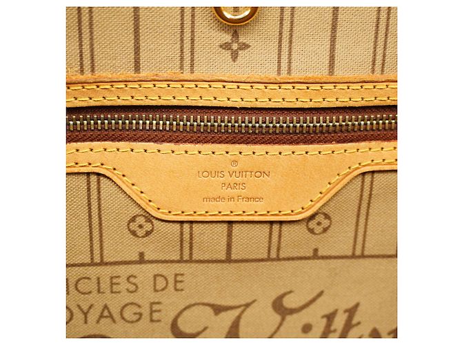 Borsa Tote Louis Vuitton Monogram Neverfull MM Marrone - vista 5