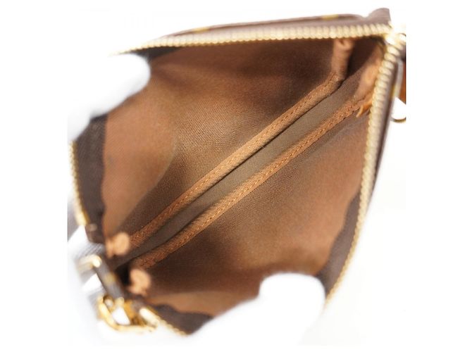 Louis Vuitton Monogram Mini Pochette Accessoires Marrone - vista 4