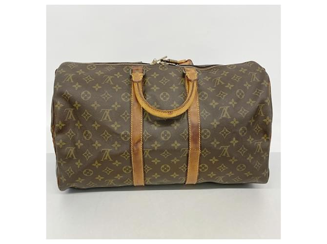 Louis Vuitton Marrone Boston Monogram Keepall 45 - vista 11