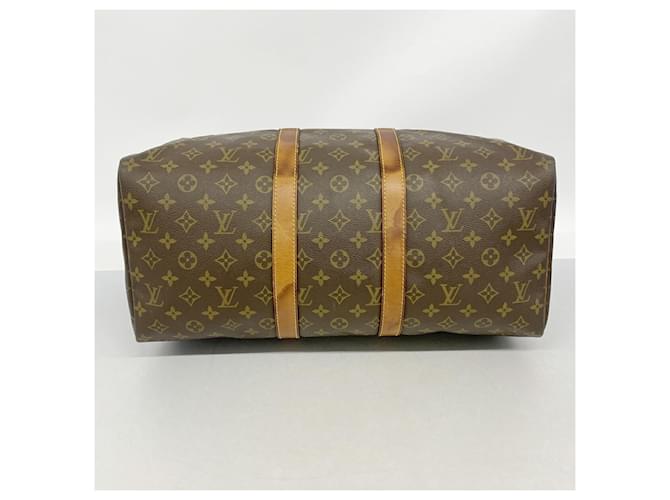 Louis Vuitton Marrone Boston Monogram Keepall 45 - vista 3