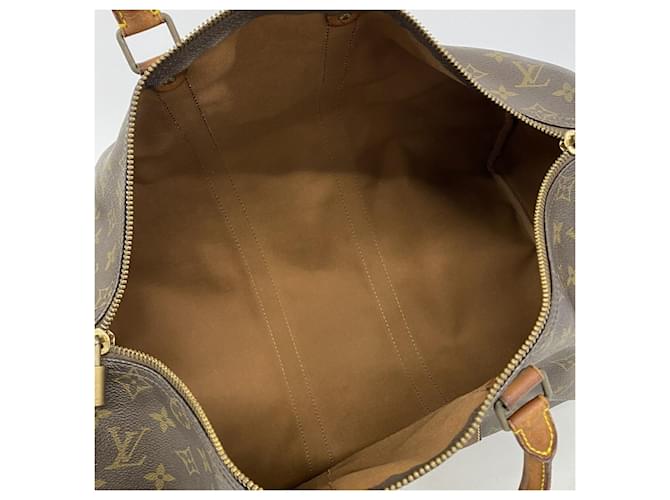 Louis Vuitton Marrone Boston Monogram Keepall 45 - vista 4