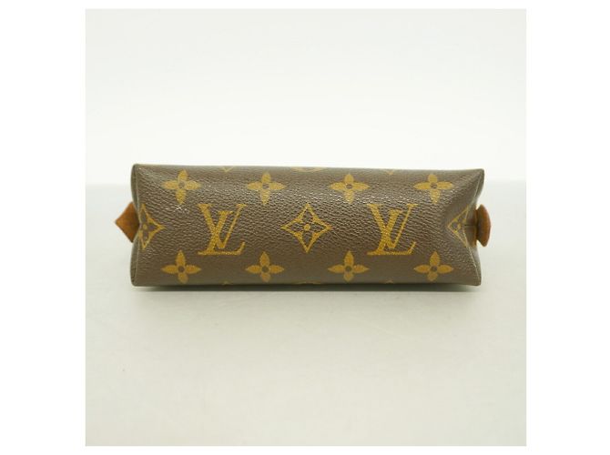 Borsa Louis Vuitton Monogram Pochette Tic PM Marrone - vista 3