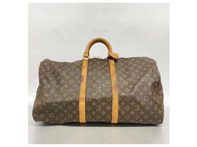 Louis Vuitton Monogram Keepall Bandoulière 55 Marrone - vista 13