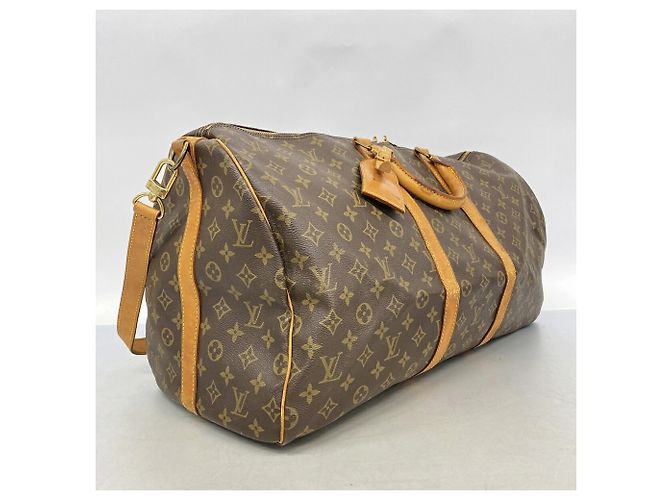 Louis Vuitton Monogram Keepall Bandoulière 55 Marrone - vista 2