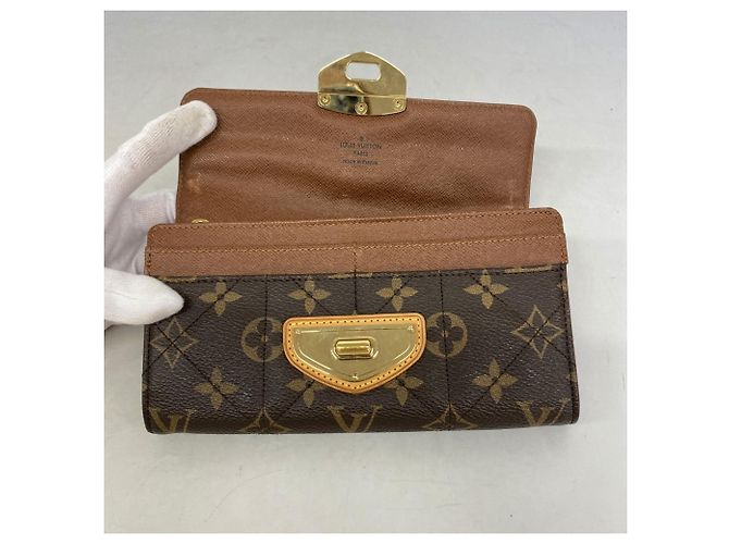 Louis Vuitton Monogram Etoile Portefeuille Sarah Long Wallet Castaño - vista 6