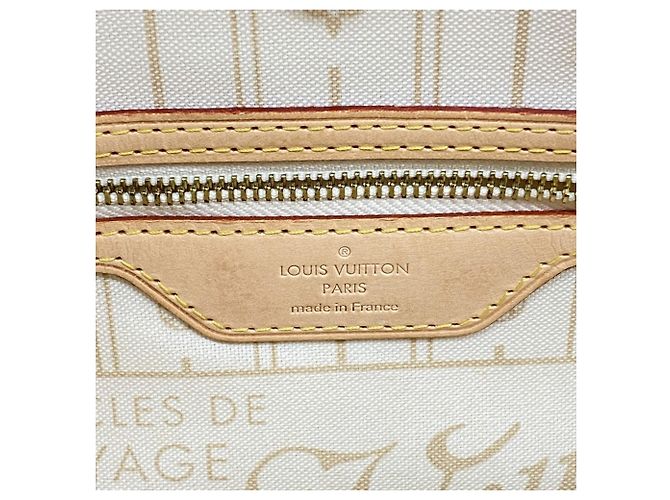 Borsa Tote Louis Vuitton Damier Azur Neverfull PM Bianco - vista 5