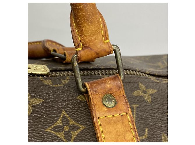 Borsa Louis Vuitton Boston Monogram Keepall 55 Marrone - vista 10