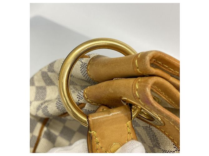 Borsa a Spalla Louis Vuitton Damier Azur Galliera PM Bianco - vista 10