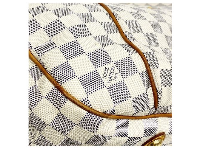 Borsa a Spalla Louis Vuitton Damier Azur Galliera PM Bianco - vista 7