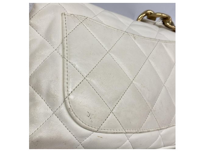 Timeless Borsa a tracolla Chanel Matelassé Chain in bianco - vista 8