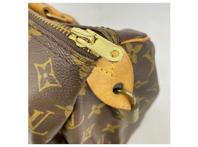 Borsa Louis Vuitton Monogram Speedy 30 Marrone - vista 8