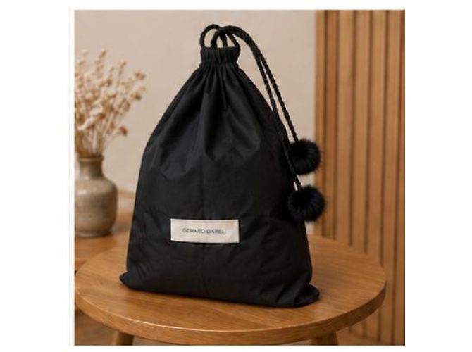 Gerard Darel Chaqueta con Capucha de Piel de Conejo Negra Negro - vista 7