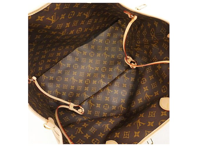 Borsa Tote Louis Vuitton Monogram Neverfull Inside Out GM Marrone Beige - vista 4