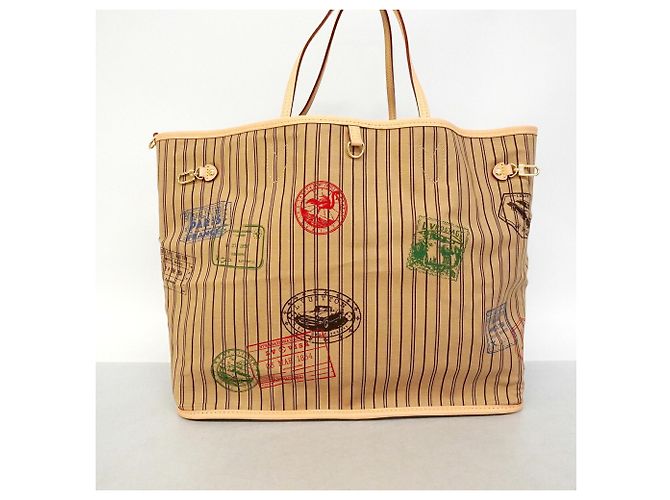 Borsa Tote Louis Vuitton Monogram Neverfull Inside Out GM Marrone Beige - vista 9