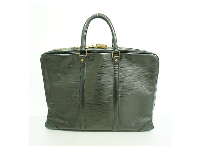 Valigetta in pelle Epi Louis Vuitton Nero - vista 12