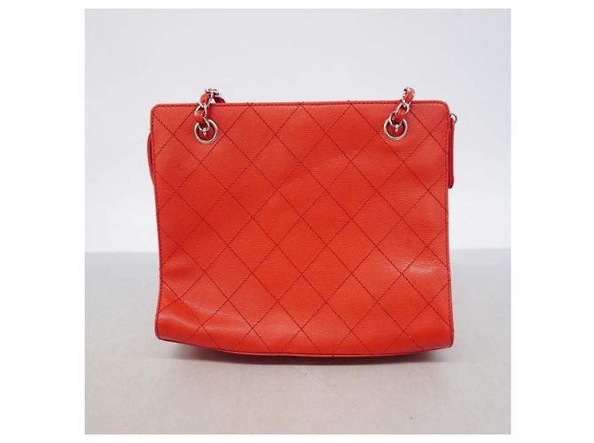 Borsa Tote Chanel Red Matelassé Chain Rosso - vista 9