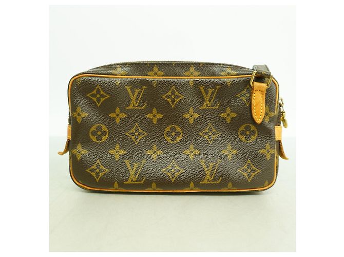 Borsa a Spalla Louis Vuitton Monogram Pochette Marly Bandoulière Marrone - vista 12