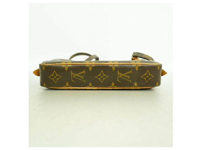 Borsa a Spalla Louis Vuitton Monogram Pochette Marly Bandoulière Marrone - vista 3