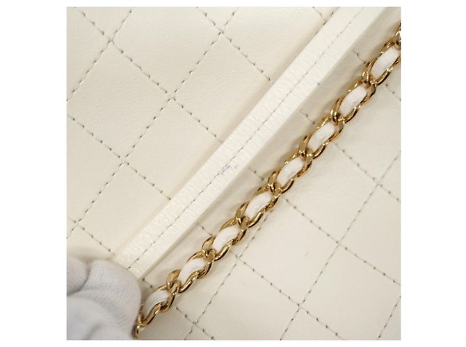 Borsa a Spalla Chanel Matelassé Bianco - vista 7