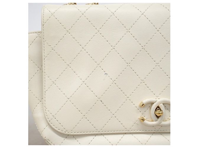 Borsa a Spalla Chanel Matelassé Bianco - vista 8