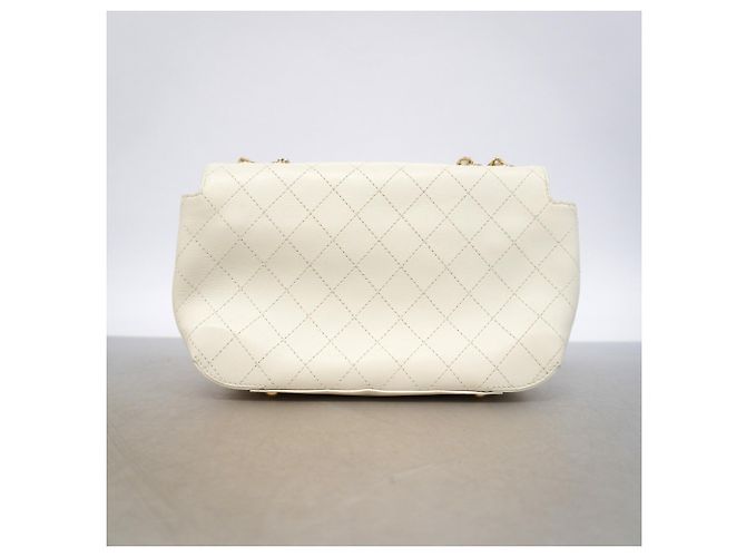 Borsa a Spalla Chanel Matelassé Bianco - vista 9