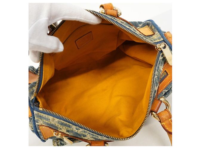Borsa Louis Vuitton Monogram Denim Neo Speedy Blu - vista 4