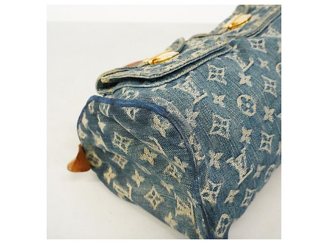 Borsa Louis Vuitton Monogram Denim Neo Speedy Blu - vista 6