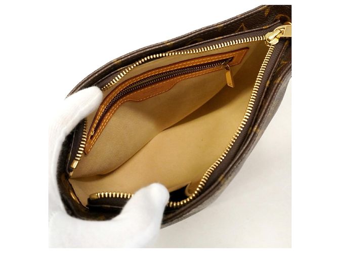 Borsa a Spalla Louis Vuitton Monogram Looping MM Marrone - vista 4