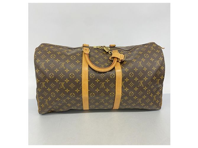 Borsa Boston Louis Vuitton Monogram Keepall 55 Marrone - vista 11