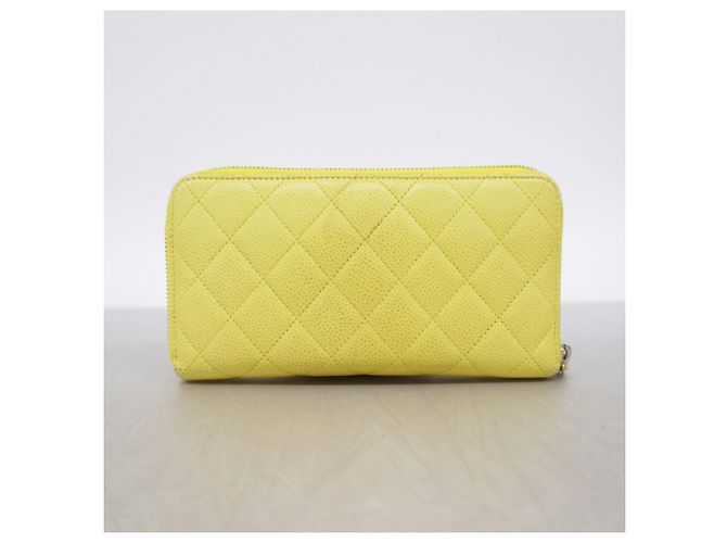 Chanel Matelassé Long Wallet Gelb - Ansicht 9