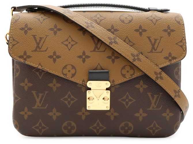 Borsa Louis Vuitton Monogram Reverse Pochette Metis MM Marrone chiaro Marrone scuro - vista 2