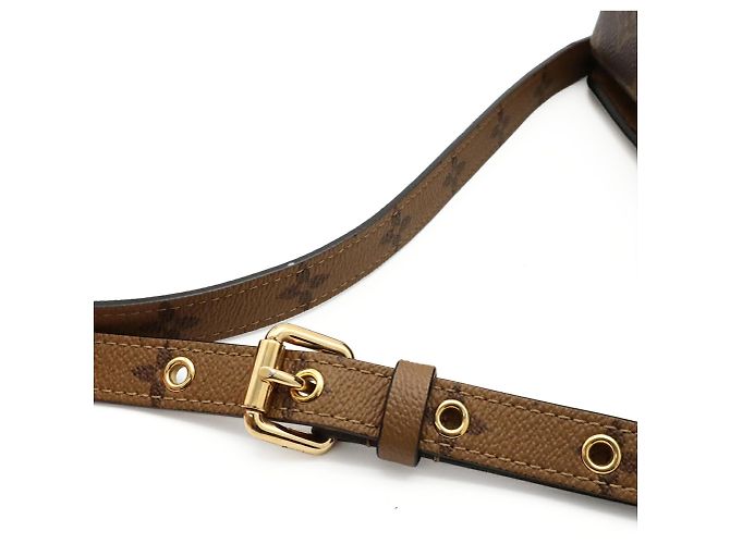 Borsa Louis Vuitton Monogram Reverse Pochette Metis MM Marrone chiaro Marrone scuro - vista 6