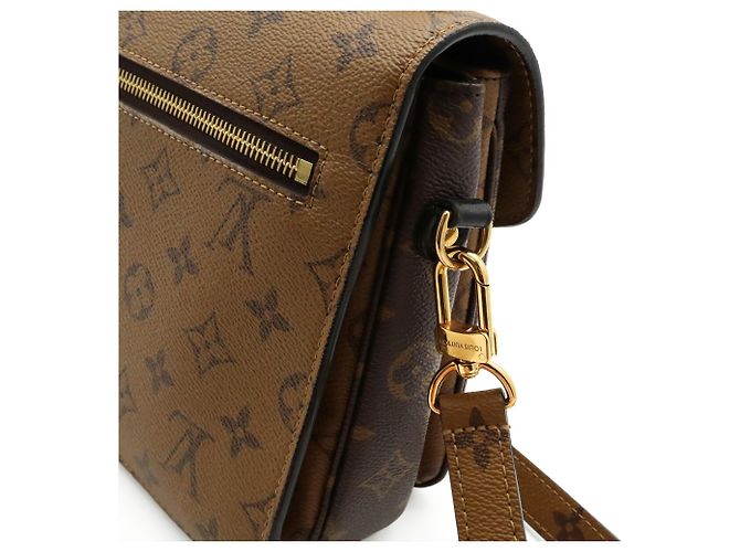 Borsa Louis Vuitton Monogram Reverse Pochette Metis MM Marrone chiaro Marrone scuro - vista 7