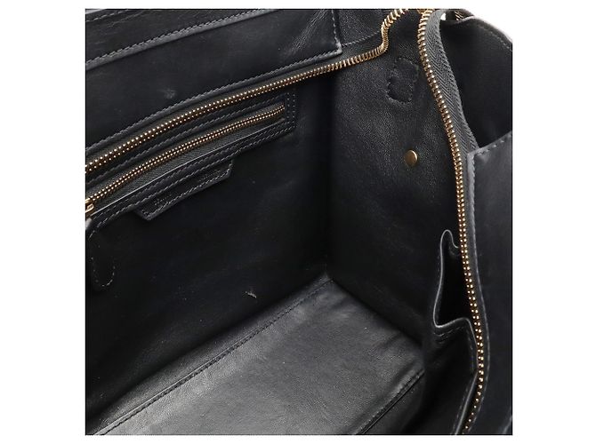 Céline Borsa Tote Celine Luggage Micro Shopper Nero - vista 10