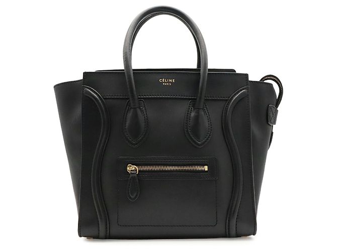 Céline Borsa Tote Celine Luggage Micro Shopper Nero - vista 2