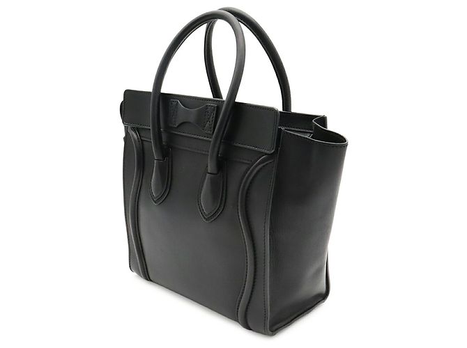 Céline Borsa Tote Celine Luggage Micro Shopper Nero - vista 3