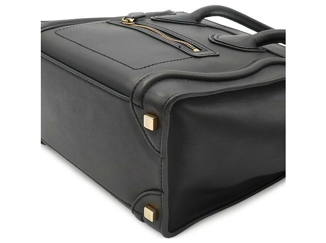 Céline Borsa Tote Celine Luggage Micro Shopper Nero - vista 4