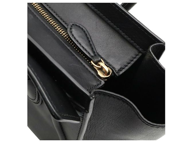 Céline Borsa Tote Celine Luggage Micro Shopper Nero - vista 6