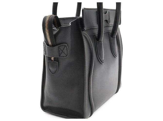 Céline Borsa Tote Celine Luggage Micro Shopper Nero - vista 8